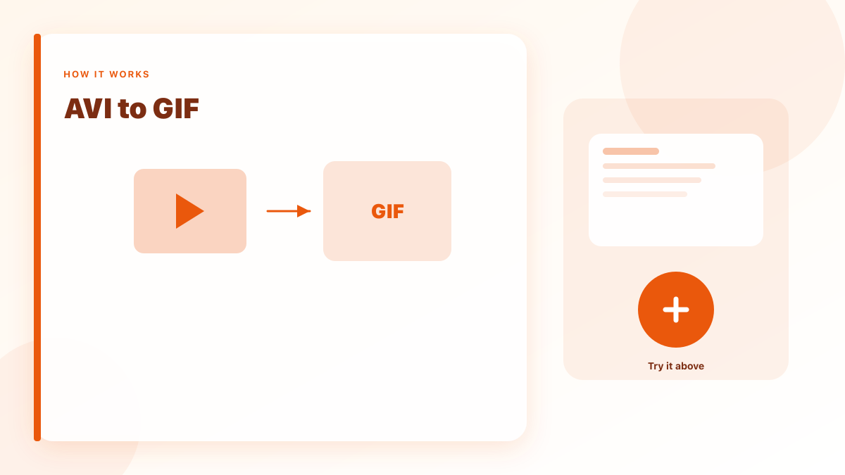 AVI to GIF: Turn a short AVI clip into an animated GIF.