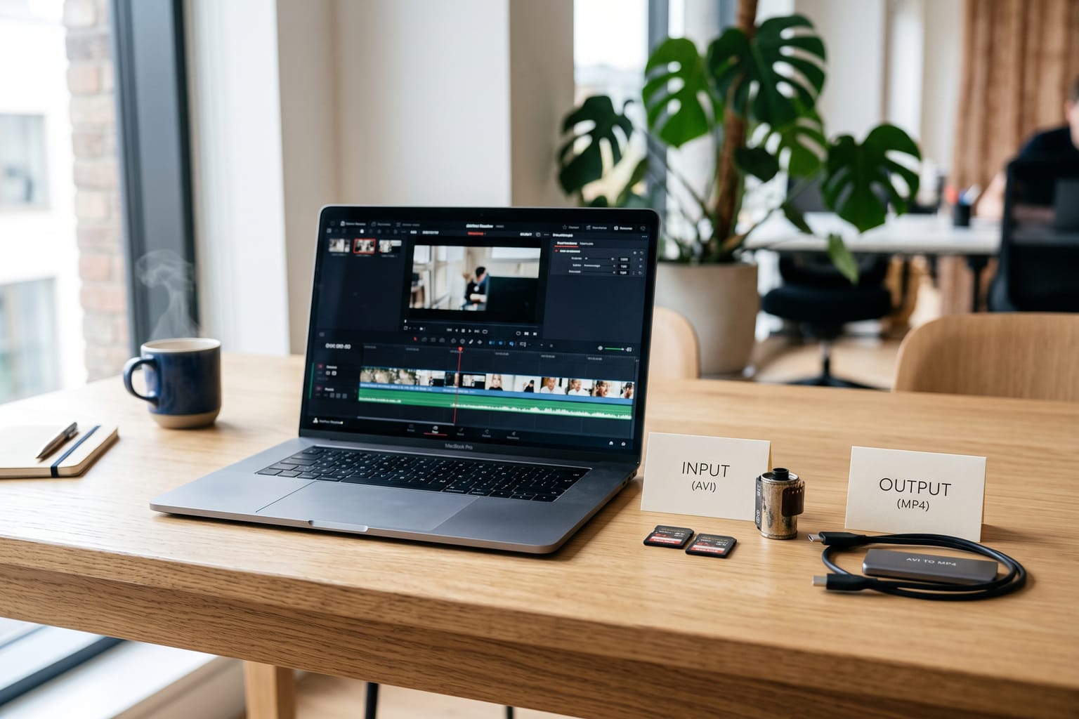 AVI to MP4: Convert AVI files to MP4.