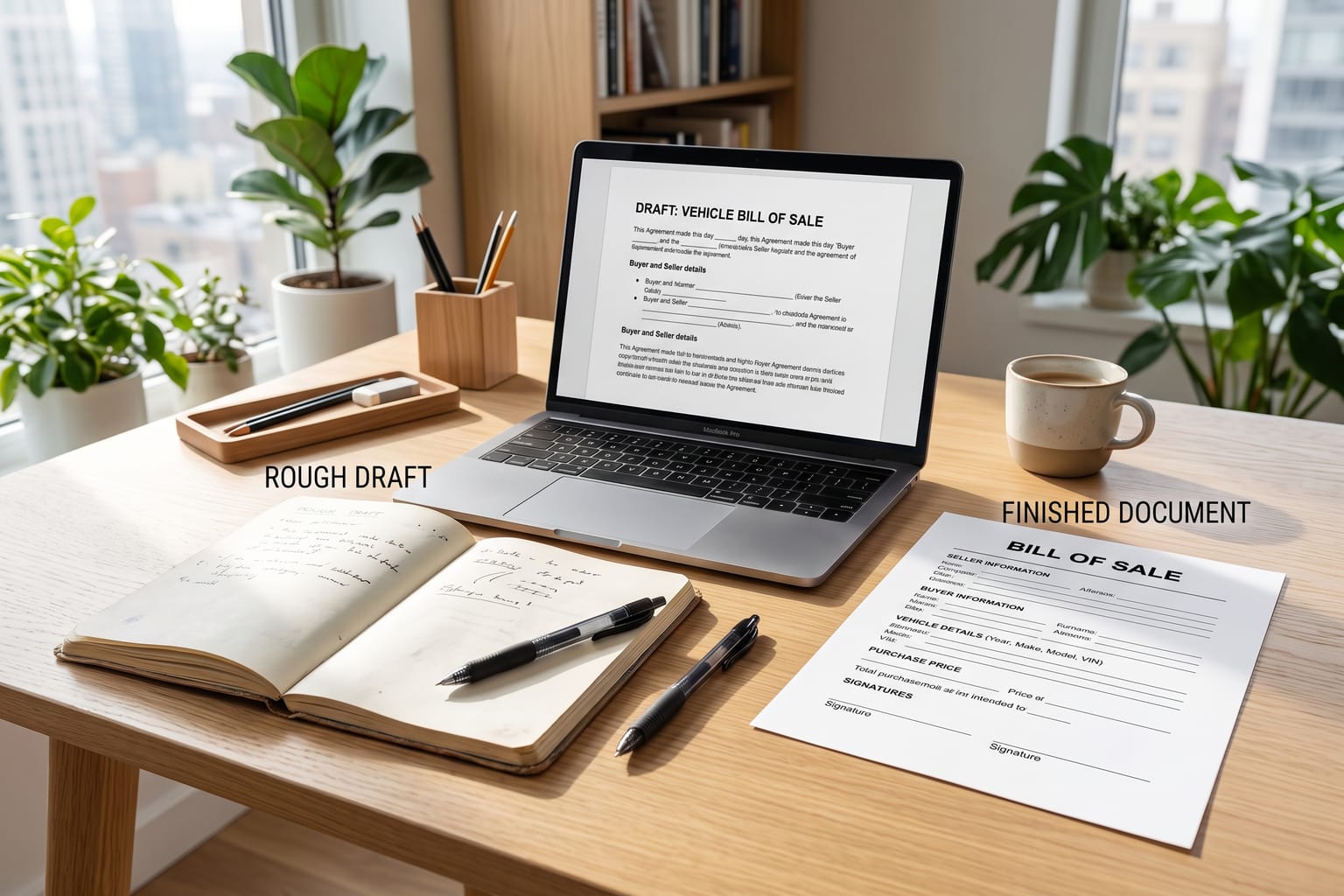 Bill of Sale: Draft a simple bill of sale. Not legal advice.