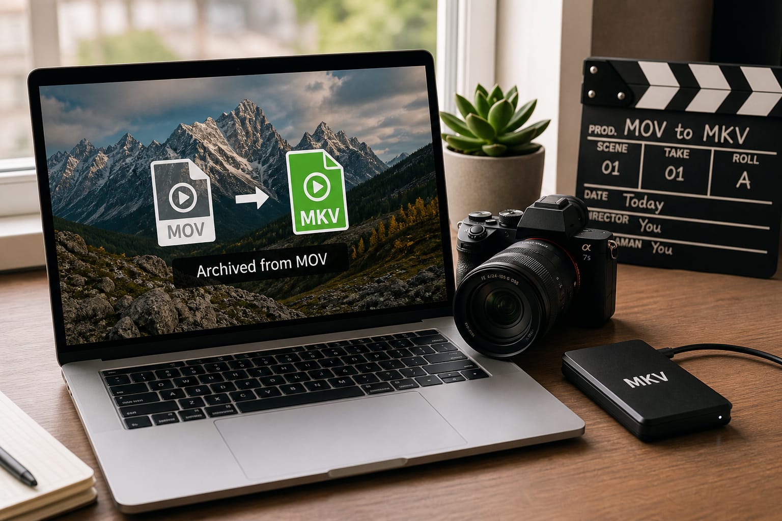 MOV to MKV: Convert MOV to MKV (H.264 + AAC).