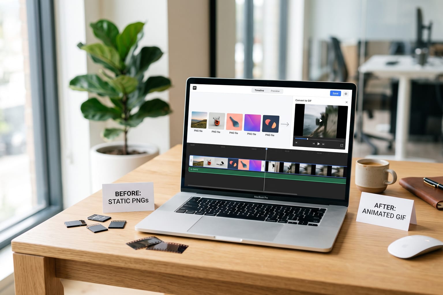 PNG to GIF: Convert PNG files to GIF.