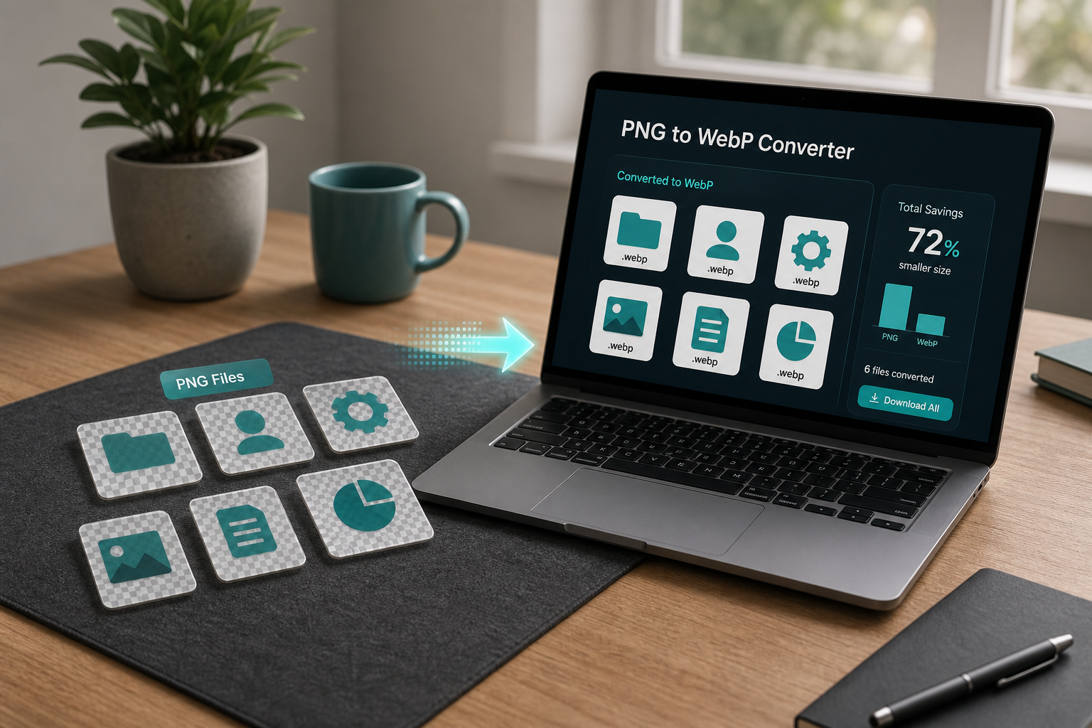 PNG to WebP — how it works
