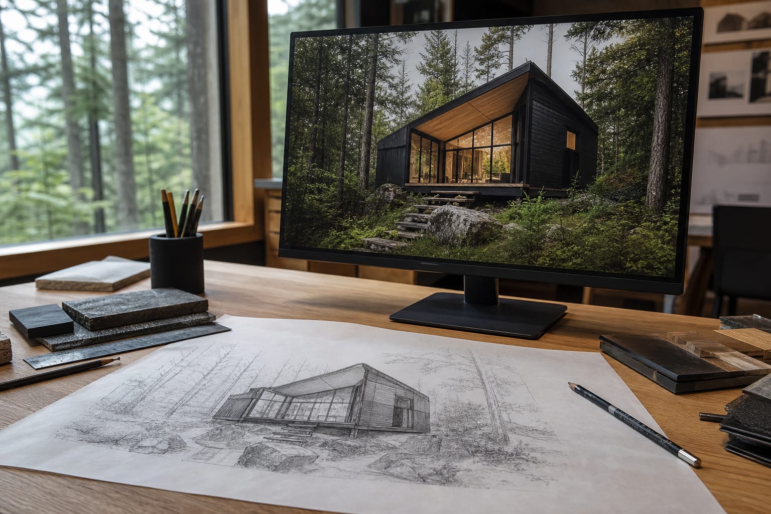 Sketch to Image: Draw on a canvas or upload a sketch, pick a style, and turn it into a finished image.