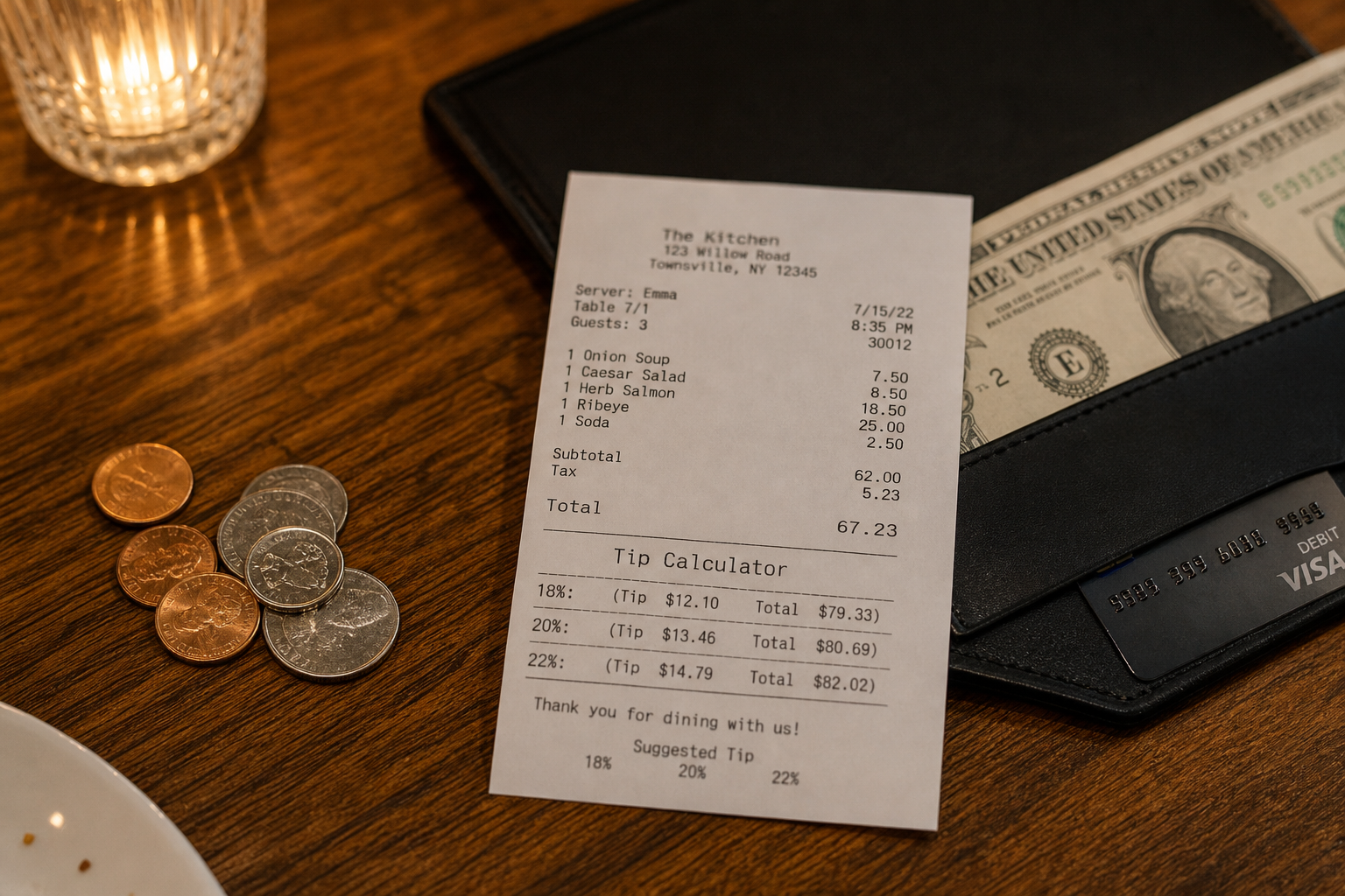 Tip & Bill Splitter — how it works