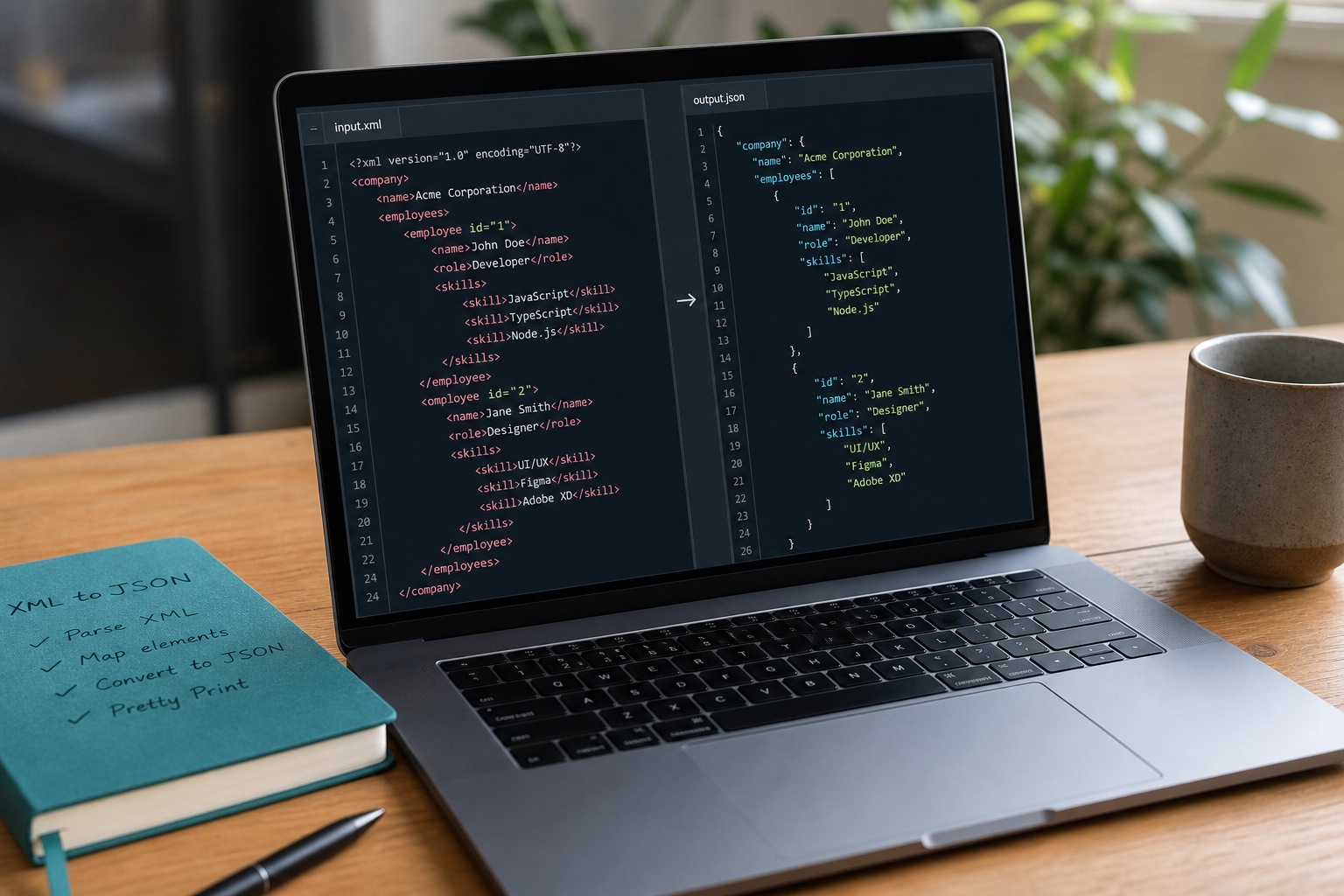 XML to JSON — how it works
